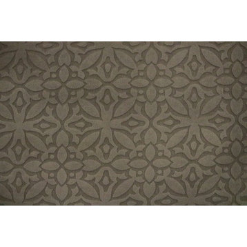Sublime Embossed Velvet Morroccan Tile Upholstery Fabric, Cobblestone