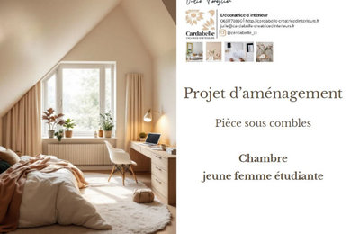 Aménagement d'une petite chambre d'enfant scandinave avec un mur blanc.