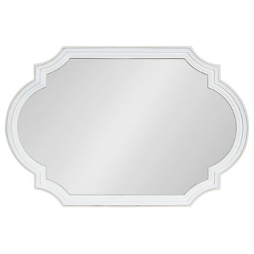 Fairbourne Framed Wall Mirror, White, 24"x36"