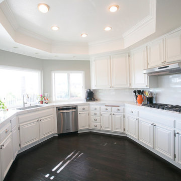 Porcelain slab kitchen countertop in Laguna Niguel