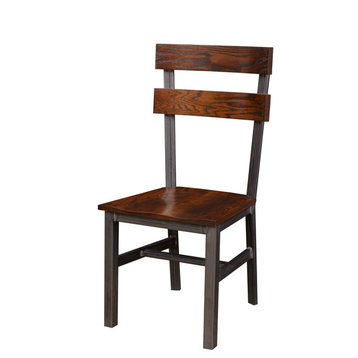 The Dartmouth Dining Chair, Harvest Oak and Steel