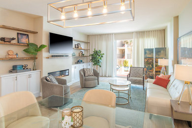 Inspiration for a modern home design remodel in Orlando