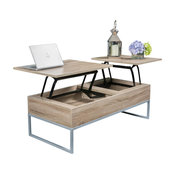 GDF Studio Ditmar Natural Brown Lift Top Storage Coffee Table