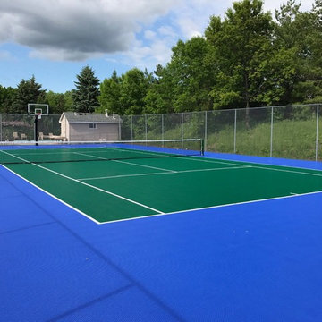 Chanhassen, MN - Bright Blue and Shamrock Outdoor Multi-Court