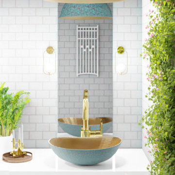 Exotic harmony of the bathroom