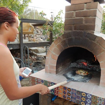 The Brown Family Wood Fired Brick Pizza Oven in California