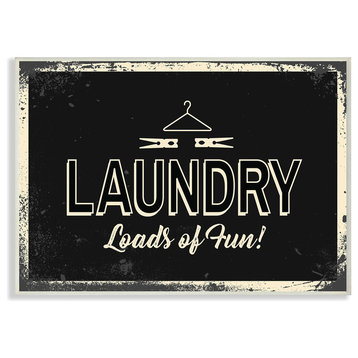 Laundry Loads of Fun Industrial, 10"x15", Wall Plaque Art