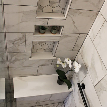 Vallelunga Calacata Tiled Shower