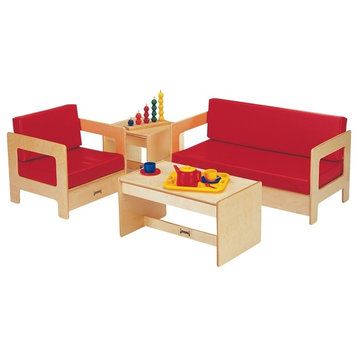 Jonti-Craft Living Room Easy Chair, Red