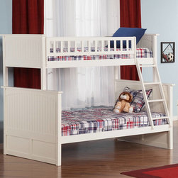 Nantucket Twin over Full Bunk Bed | White - Bunk Beds