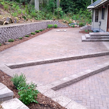 Extended Patio and Retaining Wall