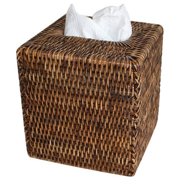 Rattan Tissue Box Square