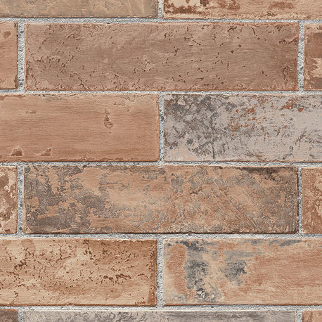 Brick Pattern Wallpaper, Brown, 1 Bolt