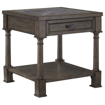 Progressive Furniture Riverdale Rd Wood End Table Gray Flannel/Slate