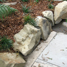 Backyard between hot tub and shower