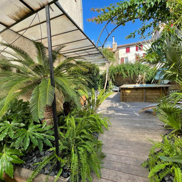 Aménagement petit jardin avec terrasse et piscine