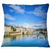 Ponte Alle Grazie Florence Italy Seashore Throw Pillow, 18"x18"