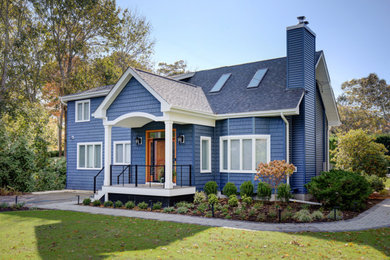 Inspiration for a coastal exterior home remodel in New York