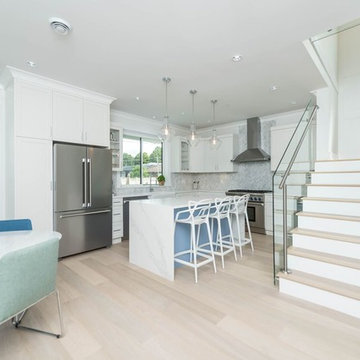 White Sleek Interior Custom Home