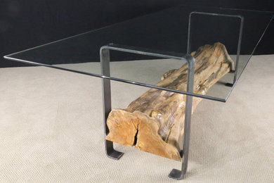 Trinity Dining Table - Maple, Glass, Steel