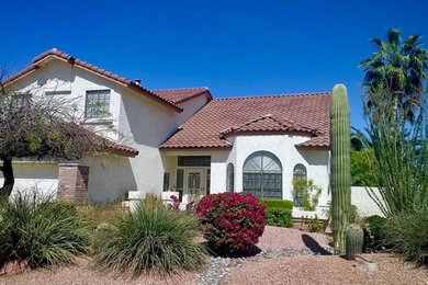 Contemporary exterior home idea in Phoenix