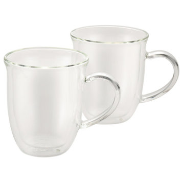 Coffee 2-Piece Insulated Glass Cappuccino Cup Set