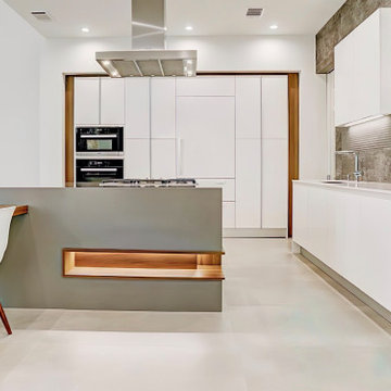 Mid-Century Modern Meets Contemporary Kitchen Design - Montrose, Houston