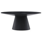 Meridian Furniture - Gavin Black Dining Table, Rich Black Finish - Give your dining area a natural look with this Gavin white oak dining table. Crafted from wood and featuring an oval design, this table is both sturdy and roomy so you can entertain plenty of guests. Its white oak wood veneer finish creates a natural look inherent to any dining space. Its mid-century design is perfect for contemporary, classic, and rustic homes, making it a versatile piece that fits into any kitchen or dining room.