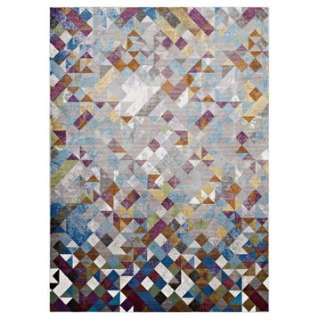 Lavendula Triangle Mosaic 4x6 Area Rug - Multicolored