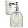 Ballston Caledonia 1 Light Wall Sconce in White And Polished Chrome