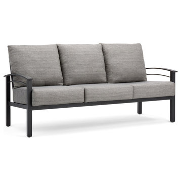 Stanford Cushion Sofa, Textured Pewter