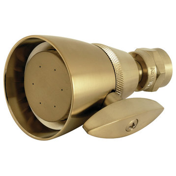 Kingston Brass K132A7 2-1/4" O.D. Adjustable Shower Head, Brushed Brass