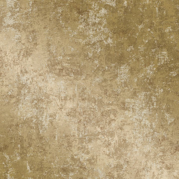 Distressed Gold Leaf Peel and Stick Wallpaper, Gold