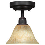Toltec Lighting - Toltec Lighting 280-DG-508 Vintage - 7" One Light Semi-Flush Mount - Vintage 1 Bulb Semi-Flush Shown In Aged Silver Finish With 7" Italian Bubble Glass.Assembly Required: TRUE Shade Included: TRUE Warranty: 1 Year* Number of Bulbs: 1*Wattage: 60W* BulbType: Medium Base* Bulb Included: No