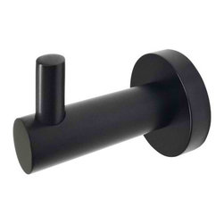 Round Matte Black Robe Hook SKU: MR03-R - Robe & Towel Hooks