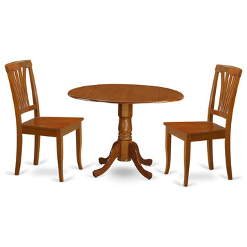 3 Pc Small Kitchen Table And Chairs Set -Kitchen Dining Nook And 2 Dining Chairs