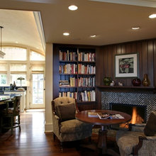 Kitchen fireplace lounge