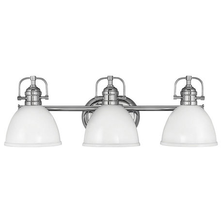 Hinkley Rowan Medium Three Light Vanity, Chrome