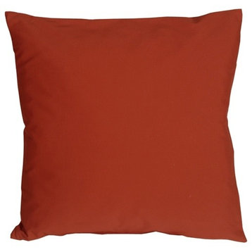 Pillow Decor - Caravan Cotton 16 x 16 Throw Pillows, Rust