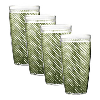 Kasualware 14oz Doublewall Insulated Drinking Glass Set/4