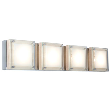 4-Light Wall Sconce Quattro Low Voltage Series 306, Chrome