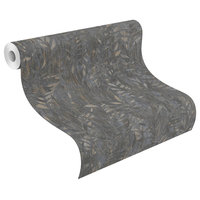 Beck Charcoal Leak Wallpaper, Swatch - Contemporary - Wallpaper - by