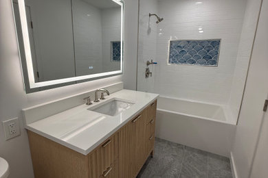 Inspiration for a modern bathroom remodel in San Diego