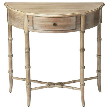 Butler Skilling Driftwood Demilune Console Table, Gray