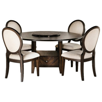 Coaster Twyla 5-piece Wood Transitional Dining Set Dark Cocoa and Cream