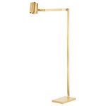 Hudson Valley Lighting - Highgrove 1 Light Floor Lamp - A smooth, cylindrical shade paired with a square backplate or base are the hallmarks of Highgrove's clean, modern look. The petite spotlight shade rotates and the arm of the portable sconce and floor lamp extends and articulates for ultimate versatility and functionality. Part of our Mark D. Sikes collection.