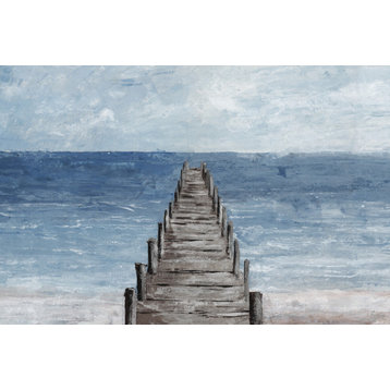 "Old Dock" Painting Print on Wrapped Canvas, 45x30