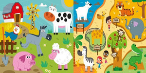 Bath Puzzle 2-Pack, Zoo and Farm