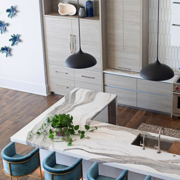 Milano - Fantasia + Bianco Lucido - Kitchen New Construction