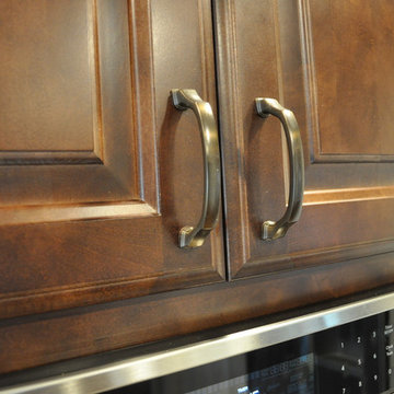 cabinets: Wellborn Cabinet, Inc, Select series, Maple wood, Siena stain, Bedford